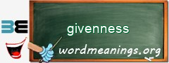 WordMeaning blackboard for givenness